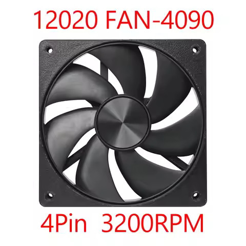 3D Printed 4090 Fan,12020 12CM PWM 4Pin,3200RPM FDB Bearing,High Performance,Pressure-optimised,for 