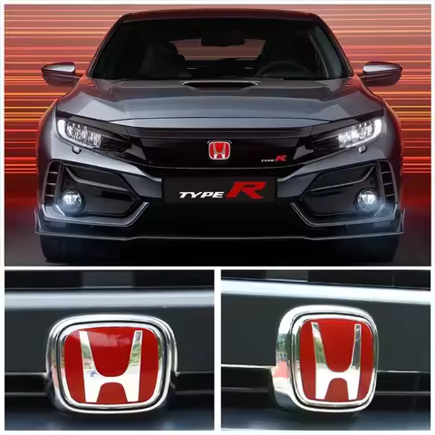 Car Logo Badge Front Grille Trunk Steering Wheel Decoration Accessories For Honda Fit GK5 HRV Vezel 