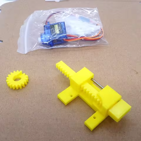 DIY Mini 9g servo motor telescopic lock gear deployment and drag telescopic rod