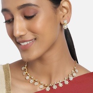 Indian Ethnic Gold plated studded jewellery set