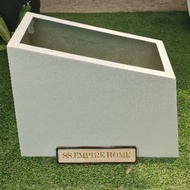 REX FP29 Fiberglass Matte Flower Pot Pasu Bunga Garden Taman Plant Pokok Fiber Geometry Indoor Outdo