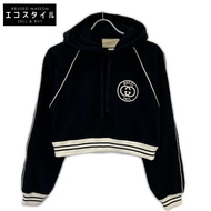 Gucci 黑色 756592 棉質針織連帽衛衣 XXS [二手]