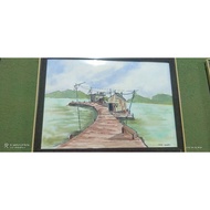 lukisan hiasan dinding berserta frame
