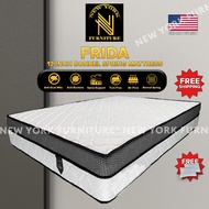 Free Shipping Frida (12Inch) Bonnel Spring Mattress / Tilam / King / Queen / Super Single / Single