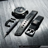 🇭🇰 FREE 香港郵政 🈹 訂做 全黑 牛皮錶帶 3.5mm厚 Full Grain Handmade Leather Watch Leather Straps 🔥 20mm 21mm 22mm 23mm 24mm ROLEX Daytona Submariner Deep Sea Panerai