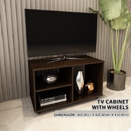 FB HP062 TV Console TV Cabinet Rak TV With Caster With Wheels For Apartment Airbnb Hostel Furniture Perabot Rumah Rak TV