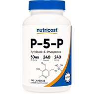 Nutricost P5P Vitamin B6 50mg 240 Viên Pyridoxal-5-Phosphate- Thân thiện với người ăn chay GMO Không