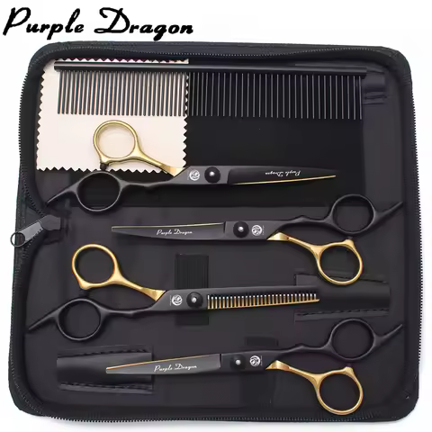 Dog Grooming Scissors Purple Dragon 6" Japan Stainless Pet Beauty Scissors Cutting Scissors Thinning