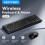 Vention Wireless Keyboard and Mouse Combo Business Set with Mouse 2.4G 1200 DPI 104 key Keyboard Com