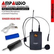 AMPAUDIO Professional UHF Wireless Microphone Head Mic Universal Wireless  Karaoke Audio MLA-Q5H MLA