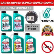 100% ORIGINAL PETRONAS SPRINTA 4T F700 15W50 F100 SAE40 F300 20W40 F900 10W50 ENGINE OIL MOTORCYCLE 