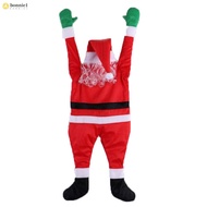 Flannel Santa Costume Hanging Ornaments Outdoor Climbing Hanging Santa Decorations for Home Door Win
