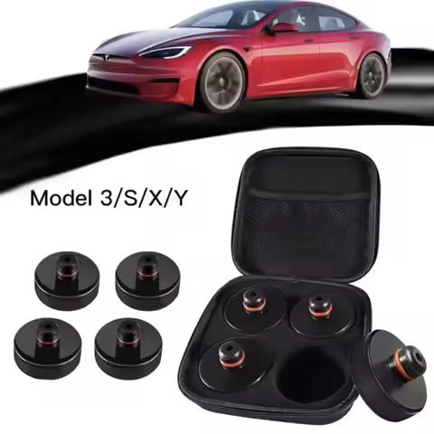 4Pcs Protects Battery and Paint Jack Pad Adapter with Storage Bag Lifting Replacement for Tesla Mode