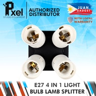 Pxel BH-4B SPLITTER 4 in1 E27 Base Socket Splitter Light Lamp Bulb Adapter Holder