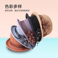 Spring And Summer Girl's Cap Brim Flowers Girl's Cap Sun Protection Sun Hat Korean Fashion Straw Hat Fedora Hat Bucket Hat Cool Hat