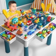 Children Building Block Table Assembling Educational Toys Multifunctional Toy Table Game Table Build