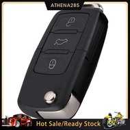 Folding 3 Buttons Remote Key Fob Case Shell for  Bora Passat Golf Polo Jetta