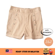 Women Mid Waist Curled Cargo Short Pants