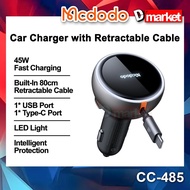 Mcdodo CC-4850 FreeGo Car Charger Buit-In 80cm Retractable Cable 45W Car Charger Mcdodo CC-485 Mcdod