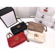GUCCI GG Marmont Love Heart Double gg Shoulder Crossbody Chain Bag