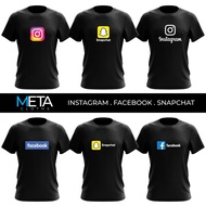 Meta Cloth Instagram Facebook Snapchat Tshirt Baju Jersey Murah Jersi T Shirt (Social Media Mixed 2)