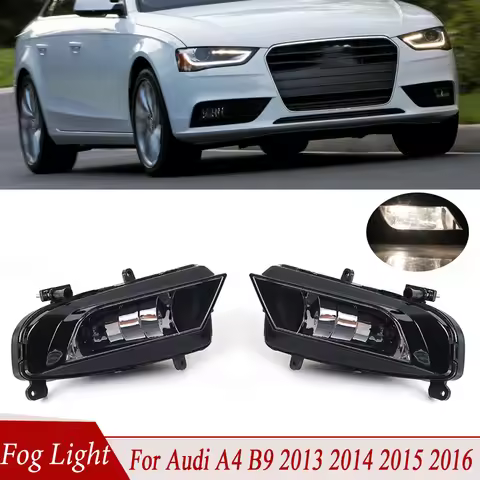 Front Bumper Fog Lamp Assembly Fog Light Car styling With Halogen Fit For Audi A4 B9 2013 2014 2015 