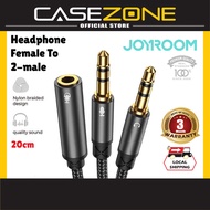 Original Joyroom SY-A05 Female to 2 Male Y-Splitter Audio Cable 2in1 Splitter Audio Cable,Headphone Cable
