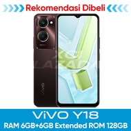 Vivo Y18 4/64GB 4/128GB 6/128GB RAM 4GB+4GB Extended ROM 64GB 5000mAh Y03 Garansi Resmi New 2024