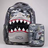 ⭐⭐Australia smiggle Large Capacity Cartoon Shark School Bag Pen Case Children Cartoon Animal Backpack Backpack