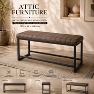Ek Metal Leg Island Bench/ATTIC FURNITURE EK METAL LEG LONG BENCH