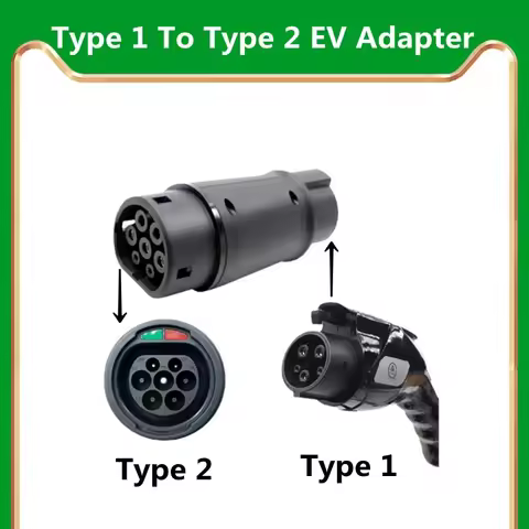 SUSUTOO EVSE Adaptor 16A 32A Electric Vehicle Car EV Charger Connector SAE J1772 Socket Type 1 To Ty