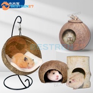 Hamster Nest Coconut Shell House Sleeping Golden Silk Bear Toy Climbing Ladder Seesaw Set Fence Landscaping