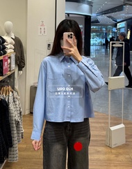 UniqloˉUmiqio/u Family 2025 Spring Oxford Striped Shirt Long Sleeve Shirt Thin Coat Female 477683/47