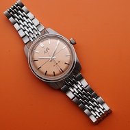 Merkur Salmon Dial Watch Vintage 70S CLASSIC CROSS LINE DIAL Original Design Handwind Mechanical Wat