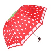 Aurora ts-1270 folding creative strawberry cartoon umbrella gift umbrella sunny umbrella N3ET