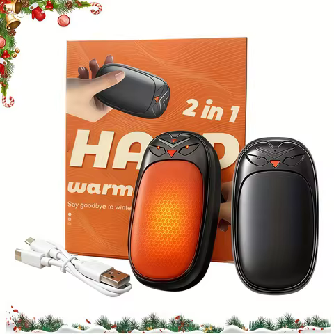 Hand Warmers 2000mAh*2 Rechargeable 2 Pack Electric Handwarmers Hand Warmer Heater Christmas Outdoor