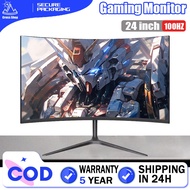 Gaming Monitor 24 Inch 100HZ curved Office Pc Monitor Desktop computer IPS Monitor FHD Laptop