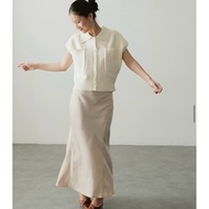 Posh The Label - Adele Nude Skirt - Satin Skirt