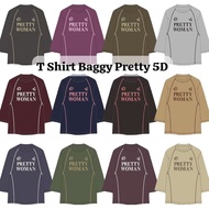 MUSLIMAH TSHIRT BAGGY PRETTY WOMAN / GIRL BLOUSE JERSEY CORAK 5D DESIGN PEREMPUAN ( KAIN JERSI / FUL