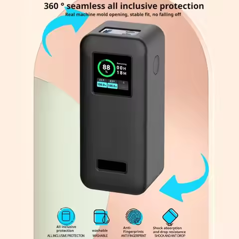 Suitable for Anker Prime 20000mAh Power Bank Silicone Protective Case Dustproof Shockproof Anti-drop
