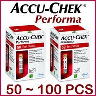 (วันหมดอายุ: 31 มีนาคม 2024) Accu-Chek Accuchek Performa Test Strip 50's / 100's Accu Chek