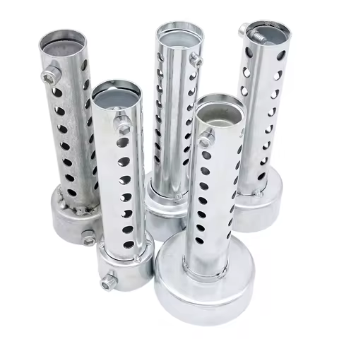 Universal Motorcycle Silver Exhaust Noise Sound Eliminator Exhaust Adjustable Muffler 35mm/42mm/45mm