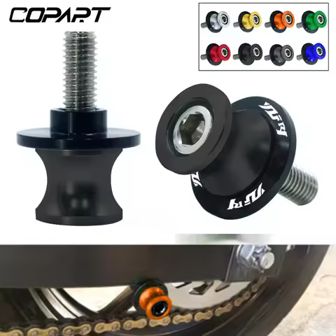 For YAMAHA YZF R1 YZFR1 YZF-R1 R3 R6 R125 MT-03 2PCS 6MM Motorcycle Swing Arm Sliders Spools CNC Swi