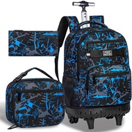 Trolley School Bag Kids Primary School 2 Wheel Kids Roller Bag Boy Girl Beg Sekolah Roda Luggage Bag