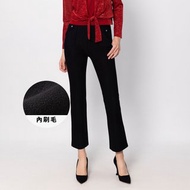 【MEDUSA】MW刺繡鬆緊刷毛切接長褲(M-XL) | 女長褲 刷毛長褲