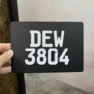 EURO Durable Aluminium Motor Number Plate