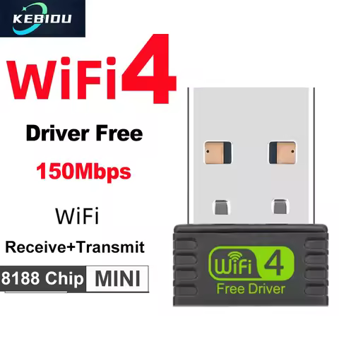 2.4GHz Wireless Mini USB Wifi Adapter 802.11N 150Mbps Network Card WiFi Receiver Dongle Free Driver 