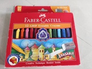 Faber-Castell 12色 可擦除蠟筆連削筆器