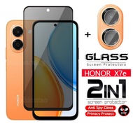 2 in 1 Privacy Tempered Glass Screen Protector Front Film For Honor X7e X7 e X 7e X7E HonorX7e 4G 5G
