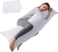 ELNIDO QUEEN Body Pillow with Pillowcase - Soft Long Bed Pillow for Adults - Breathable Full Body Pi